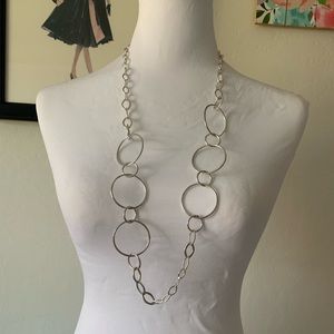 Silver circle necklace